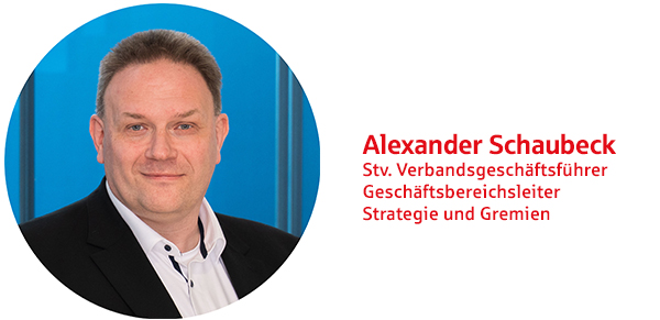 Portraitfoto von Alexander Schaubeck, Geschäftsbereichsleiter Strategie und Gremien beim SVRP