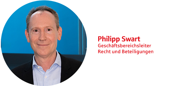 Portraitaufnahme Philipp Swart, Geschäftsbereichsleiter Recht und Beteiligungen und Verbandssyndikus beim SVRP