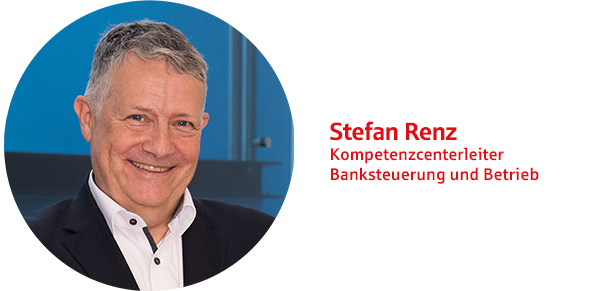 Portraitaufnahme Stefan Renz, Kompetenzcenterleiter Banksteuerung und Betrieb beim SVRP