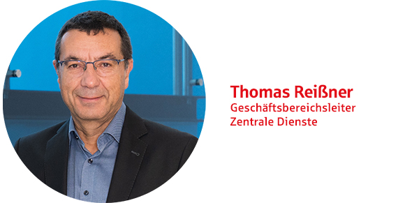 Portraitaufnahme von Thomas Reißner, Geschäftsbereichsleiter Zentrale Dienste beim SVRP
