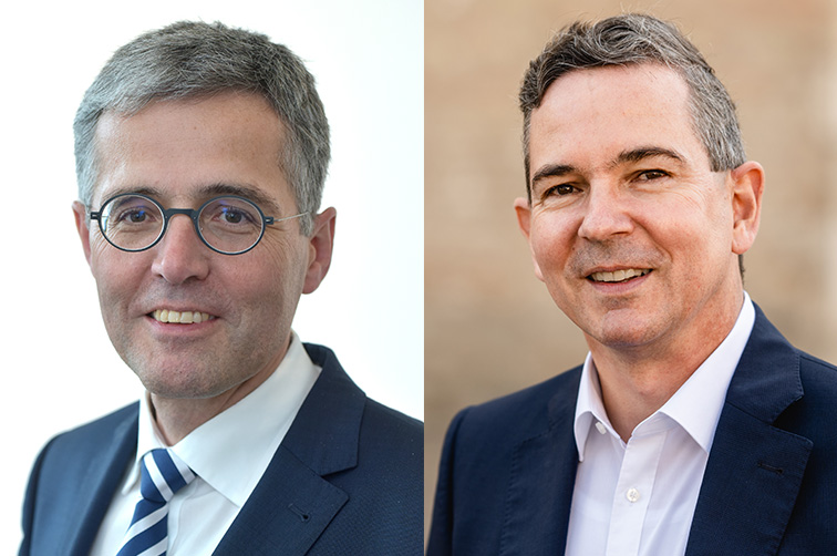 Ab 01. Juli 2024: Neuer Bezirksobmann Nord Karl-Josef Esch (links) und sein Stellvertreter Dr. Peter Späth