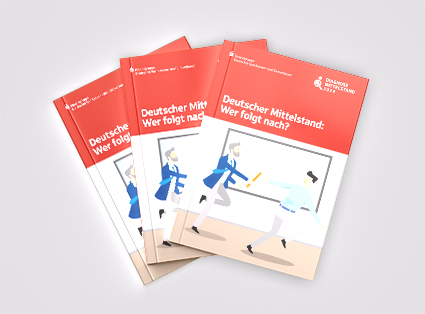 Stapel mit Broschüren Diagnose Mittelstand