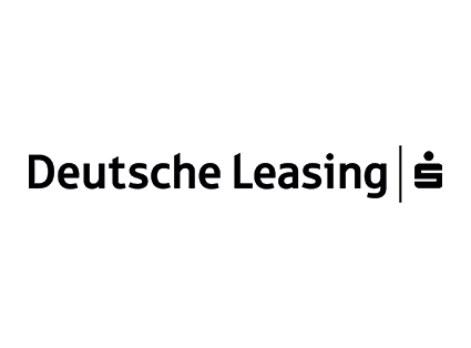 schwarzweißes Logo der Deutschen Leasing