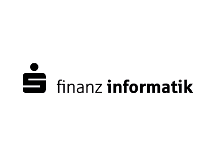 schwarzweißes Logo der Sparkassen Finanz-Informatik