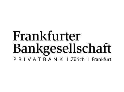 schwarzweißes Logo der Frankfurter Bankgesellschaft