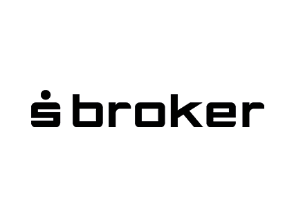 schwarzweißes Logo des S-Broker