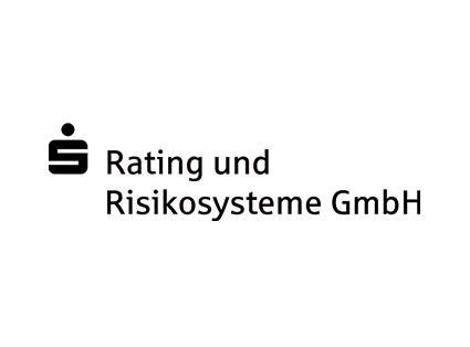 schwarzweißes Logo der S-Rating und Risikosysteme GmbH