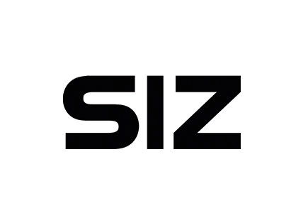 schwarzweißes Logo der SIZ