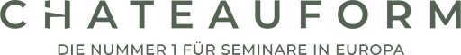 Logo mit der Aufschrift: Chateauform, die Nummer eins für Seminare in Europa